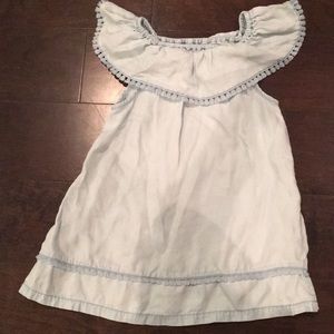Light blue chambray toddler dress